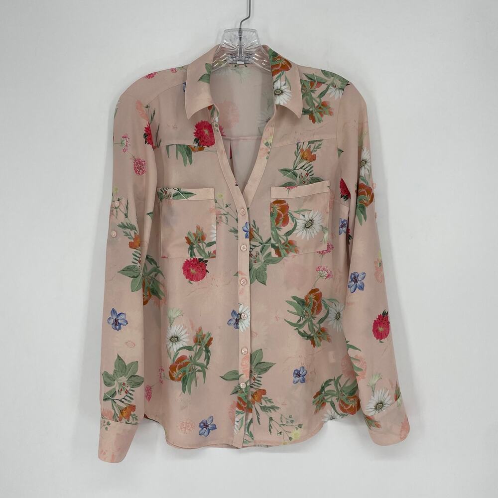 Express Slim Fit Portofino Long Sleeve Top Size Small - Picture 2 of 8